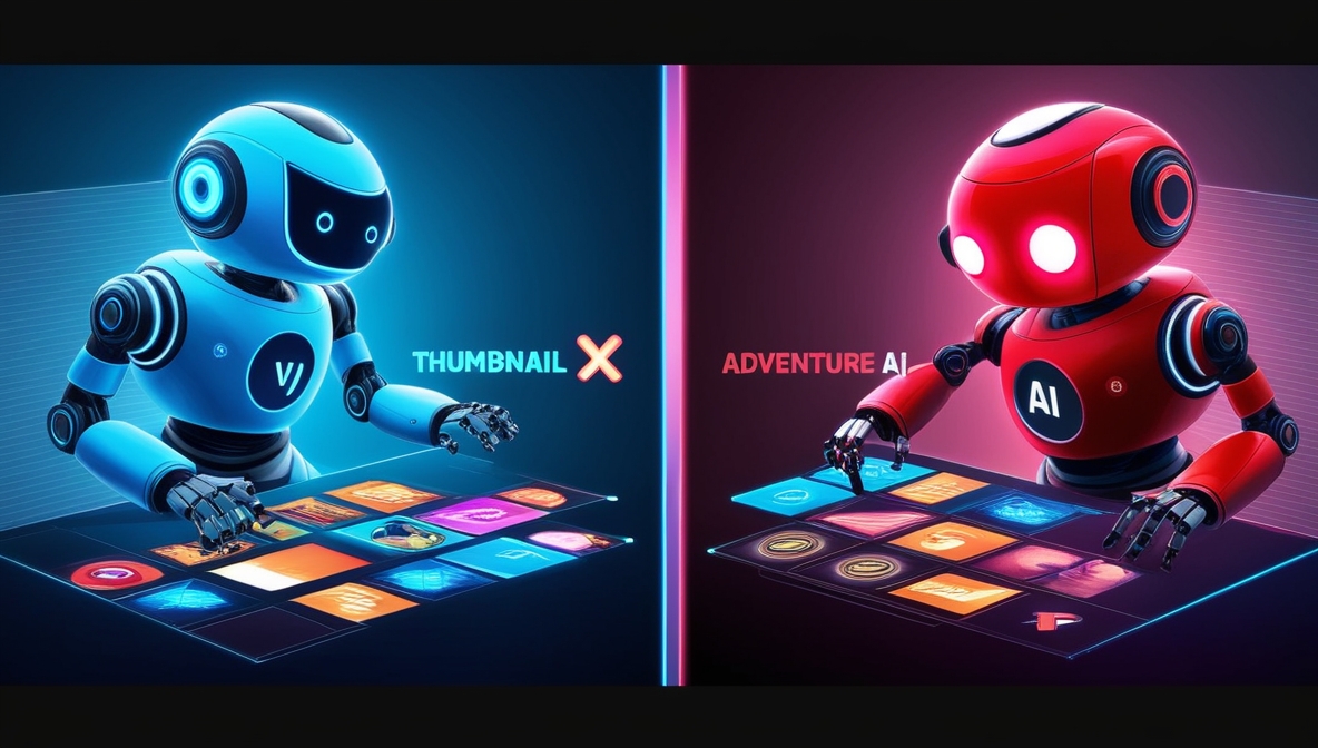 Thumbnail X vs Adventure AI - Thumbnail Maker Comparison