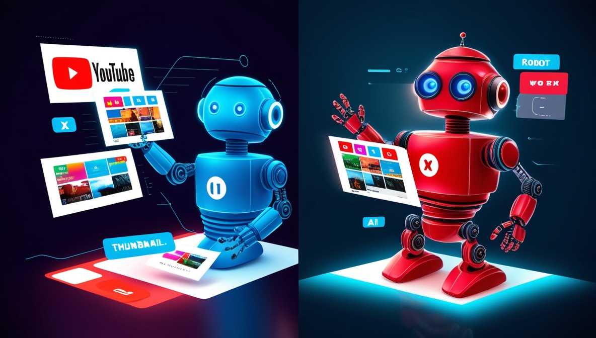 Thumbnail X vs AI YouTube Thumbnails - Thumbnail Maker Comparison